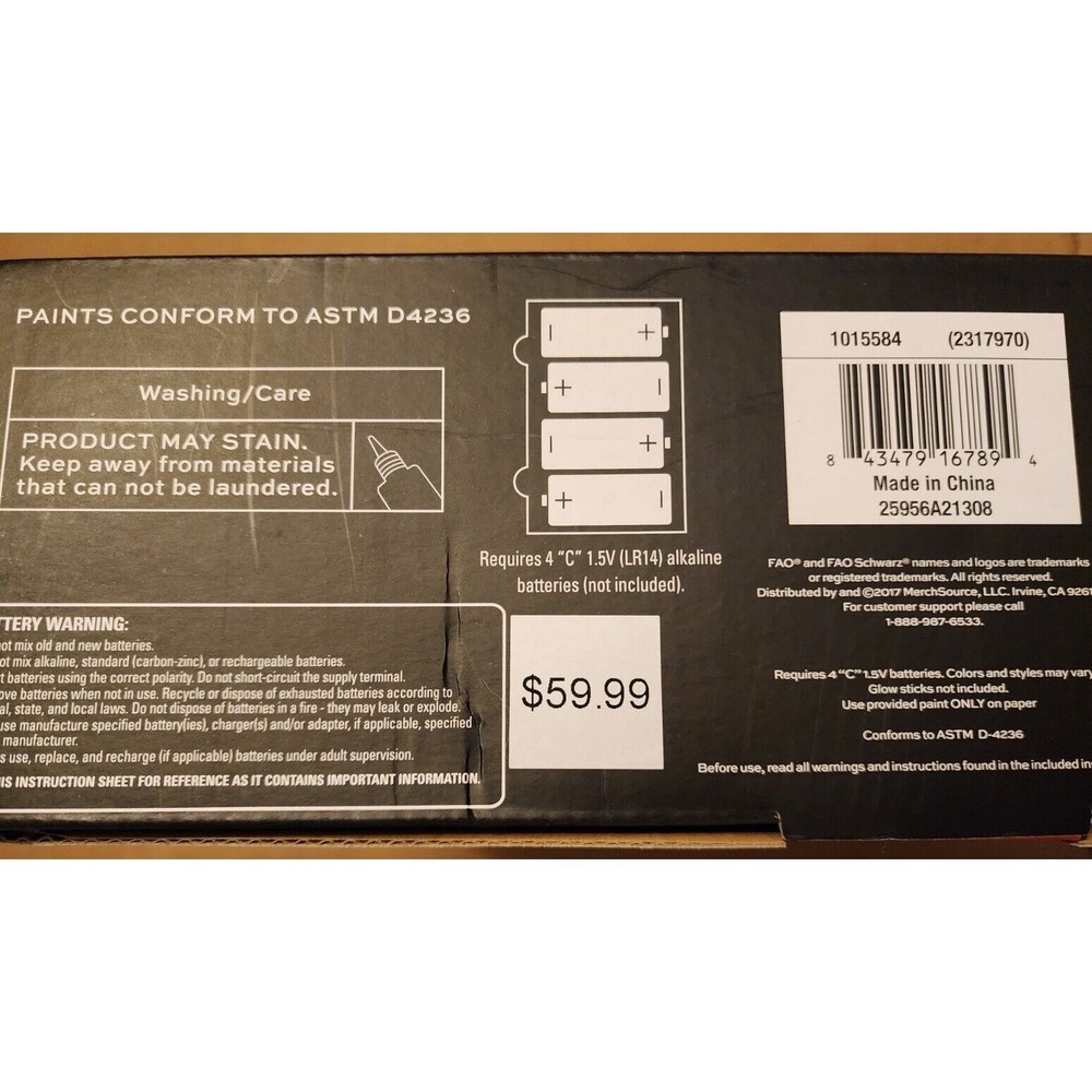 FAO Schwarz 3d Light Up Spin Art 26 Pieces Neon Glow Christmas Girt Kids Unisex - Picture 5 of 6